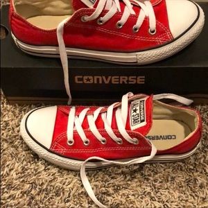 Red Converse Low Tops